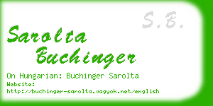 sarolta buchinger business card
